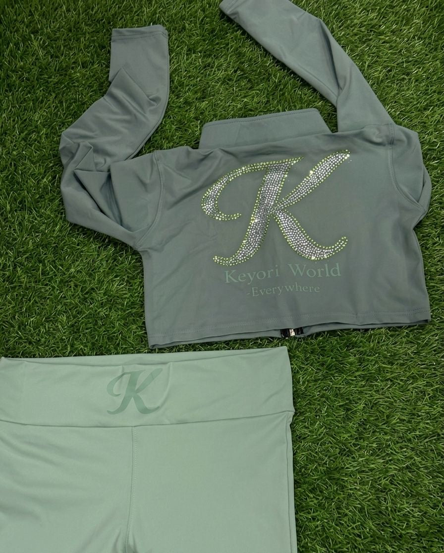 All Keyori Pastel Cropped Tracksuit Tops